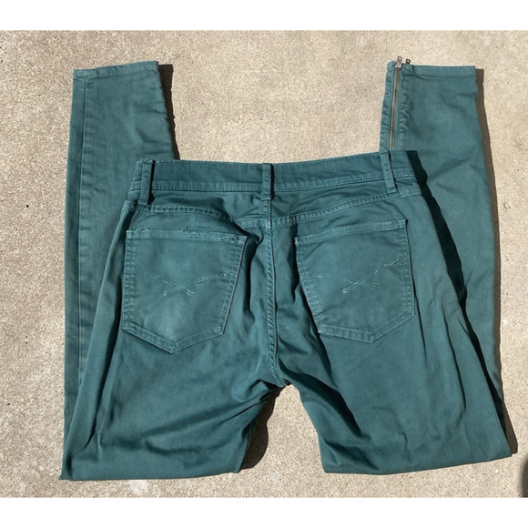 Gap 1969 Bright Green Inseam Zip Legging Jean Women's Size 26/2 - Picture 6 of 8